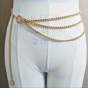 Gold chain belt